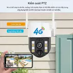 Solar giám sát Camera 4G 360 độ 1080P HD IP Không thấm nước ngoài trời Tầm nhìn ban đêm V380 Pro APP 4G SIM — ảnh 5