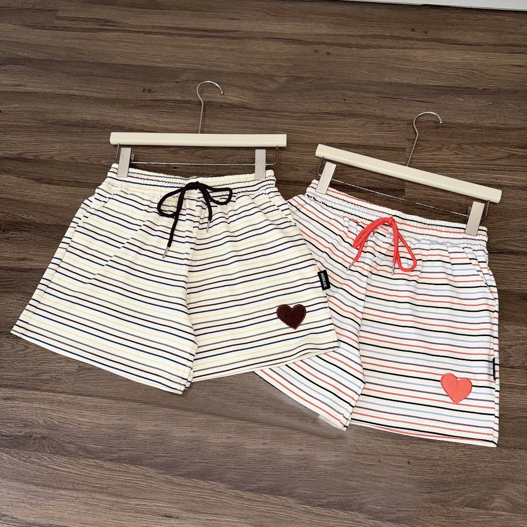 Set Quần Áo Mirage Viền Cổ Thêu Trái Tim Local Brand Chất Len Mềm Mịn.