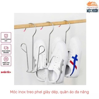 Combo 3 [Inox] Móc treo phơi giầy dép, quần áo đa năng, chất liệu inox - tiện dụng, siêu bền