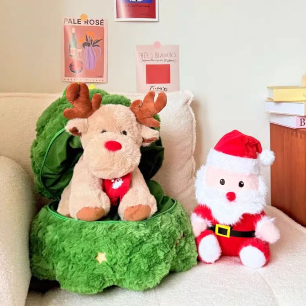 Gấu Bông Tuần Lộc Quàng Khăn Đỏ Noel, Gấu Bông Giáng Sinh Noel Quà Tặng Cho Bé, Người Yêu, Bạn Trai, Bạn Gái