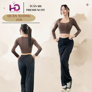 Quần Thể Thao Nữ Tuấn HD 219 Dáng Suông  Mặc Gym Yoga Form Rộng Co Giãn Mềm Mát