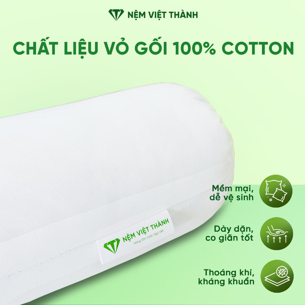 [COMBO KHUYẾN MÃI] Gối Ôm Gòn Việt Thành Hút Chân Không 35x100, 20x60, Mềm Mại, Ôm Sát Cơ Thể, Khóa Kéo Tiện Lợi.