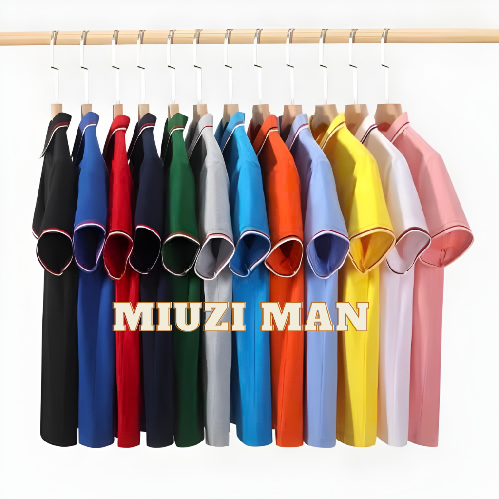 Áo polo đồng phục nam nữ phối viền cổ phổ thông đứng form tôn dáng pl001