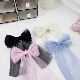 Cặp tóc nơ voan tiểu thư rủ dài nữ tính Chồi accessories phong cách thời trang Hàn Quốc - Y085