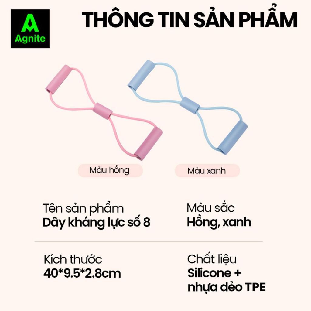 Dây Tập Kháng Lực Số 8 Co Giãn – Dụng Cụ Tập Gym Yoga, Giảm Mỡ, Tăng Cơ