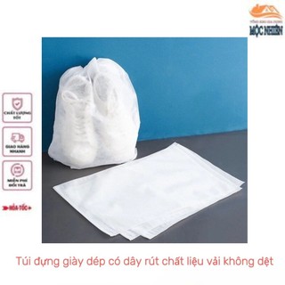 Combo 10 [Siêu rẻ] Túi đựng giầy dép chất liệu vải không dệt, có dây rút - chống bụi bẩn hiệu quả