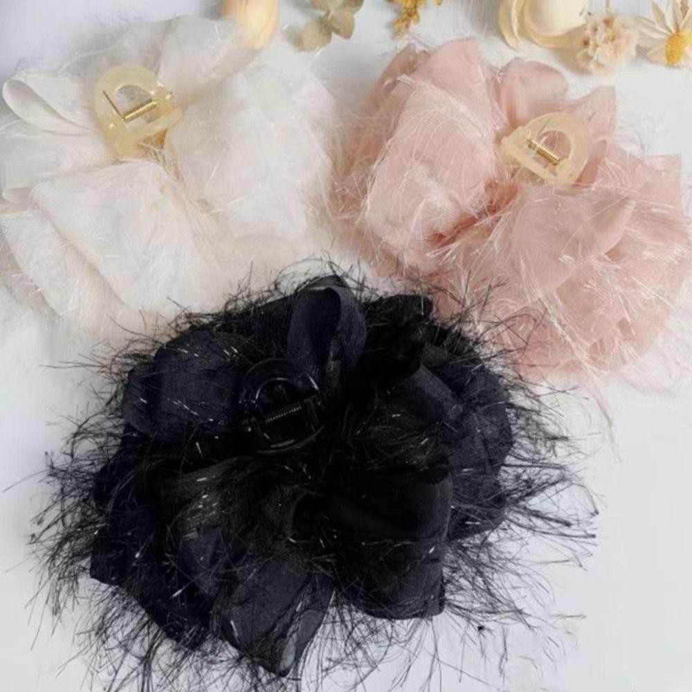 Kẹp Tóc Lớn Ngọt Ngào, Kẹp Cá Mập Thanh Lịch Tua Rua Thời Trang Cho Bé Gái