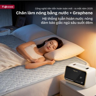 Chăn sưởi điện gia đình Fujihome HB1820PRO dùng nước làm ấm không gây khô da, an toàn, có hẹn giờ