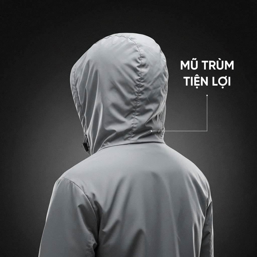 Áo Khoác Nam 2 Lớp Lamode Regular Fit Chất Nylon Bóng Mịn Chống Thấm Nước Có Nón LJK002BZ