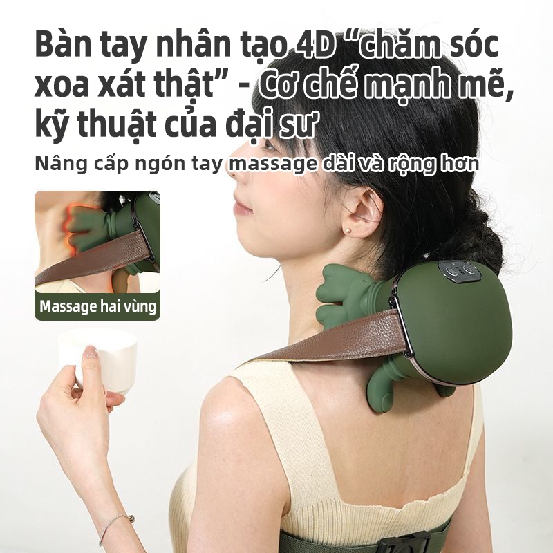 Máy Massage Vai Cổ Cao Cấp RELAAX - Massage Như Tay Thật & Nhiệt Hồng Ngoại - Pin Siêu Bền, Quà Tặng Sức Khỏe Ý Nghĩa
