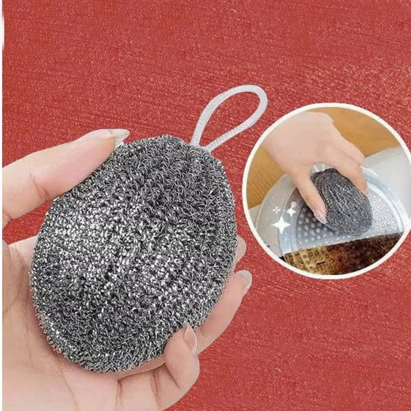 Búi sắt đánh xoong nồi siêu bền SH0038, giáp cọ xoong có dây treo loại 30G