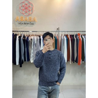 Áo len nam cổ HENLEY ABABA chất liệu Cao Cấp dày Size 55 - 105kg form Relaxed Fit -F68118