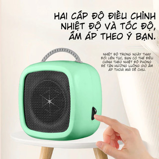 Máy Sưởi Mini 500W, Quạt Sưởi Điện, Sưởi Ấm Nhanh, Siêu Tiết Kiệm Điện, Phòng Ngủ/Văn Phòng