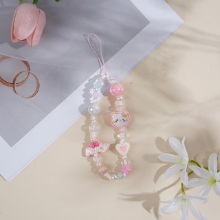 【Chamvn】Dây đeo điện thoại hình nơ mèo KT Dây đeo điện thoại ngắn Dây đeo máy ảnh Nữ dễ thương