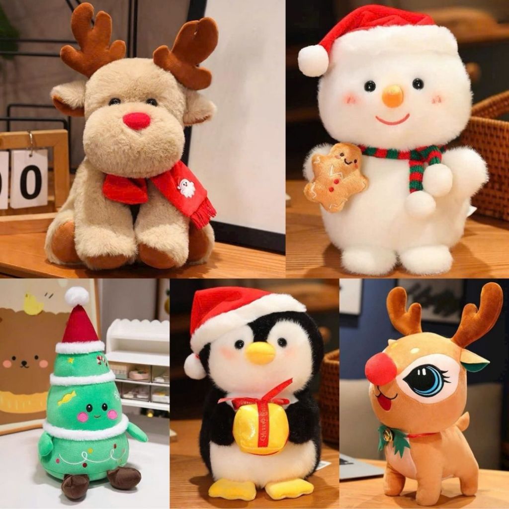 Gấu Bông Capybara,Người Tuyết,Tuần Lộc,Ông Già, Cây Thông Noel Làm Quà Tặng, Trang Trí  Ngày Giáng Sinh