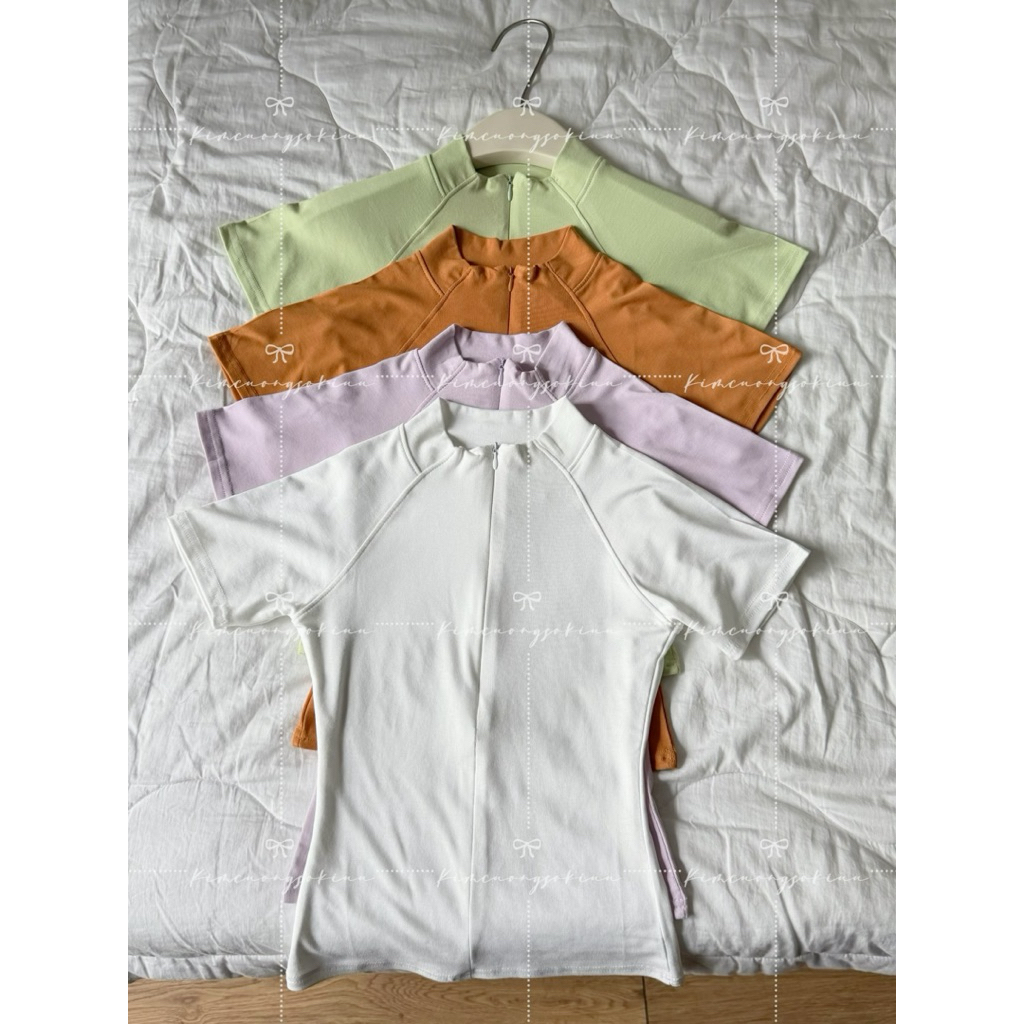 ZipFit Raglan – Áo Ôm Khóa Giữa, Co Giãn Mềm Mát, Form Ôm Tôn Dáng, Phong Cách Thể Thao Nữ