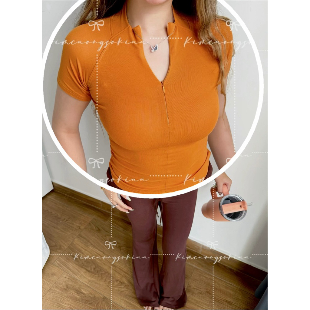 ZipFit Raglan – Áo Ôm Khóa Giữa, Co Giãn Mềm Mát, Form Ôm Tôn Dáng, Phong Cách Thể Thao Nữ