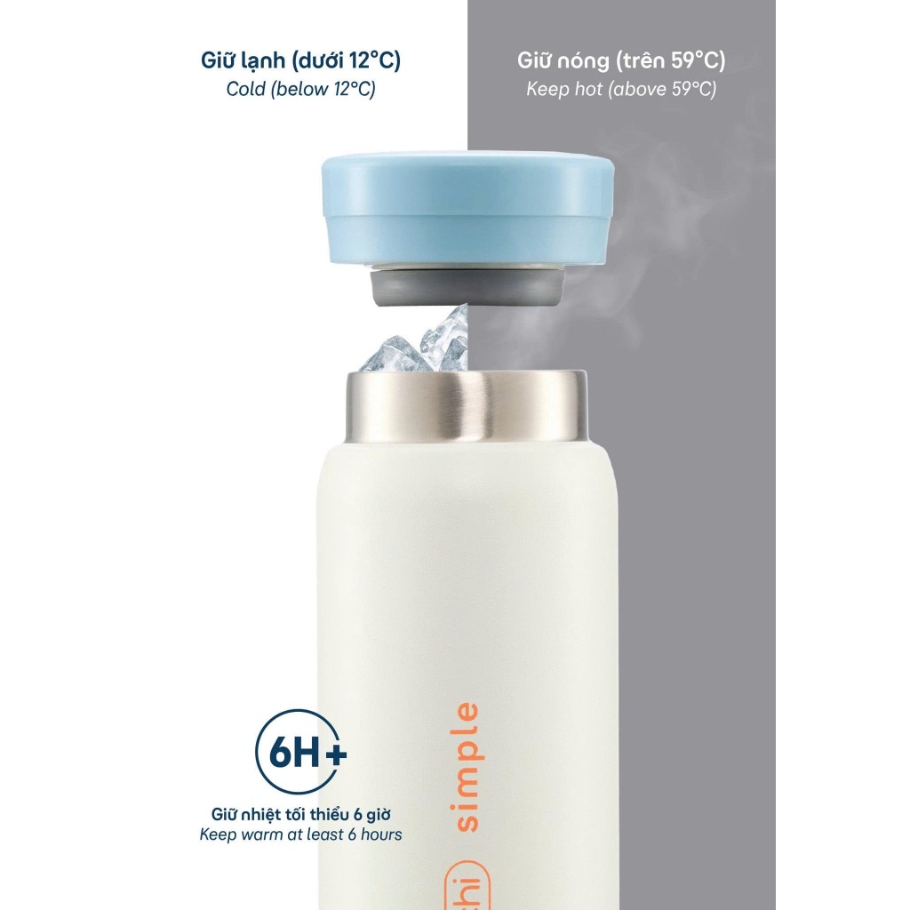 Bình giữ nhiệt Inochi Fuji Cylin 200ml - inox 316 mini nhỏ gọn giữ nóng lạnh 6-12h chống tràn | BigBuy360 - bigbuy360.vn