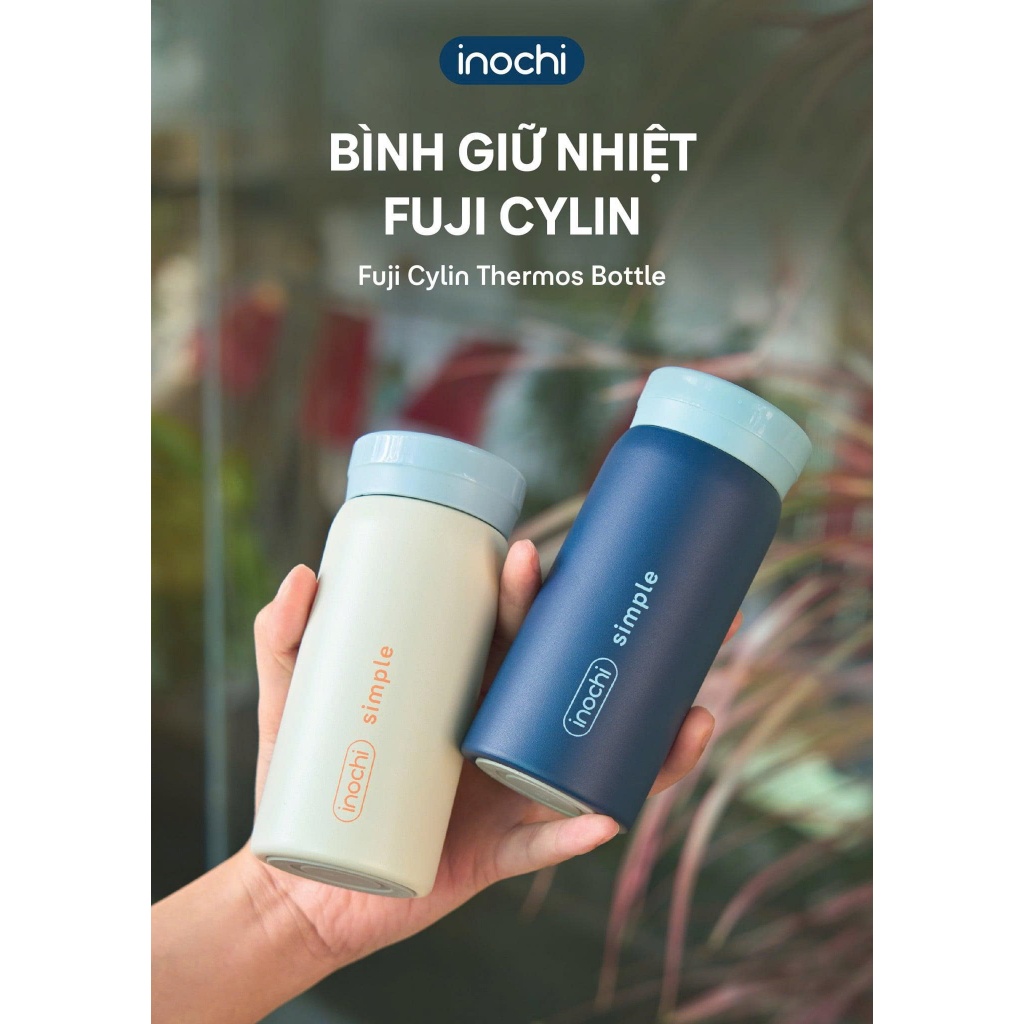 Bình giữ nhiệt Inochi Fuji Cylin 200ml - inox 316 mini nhỏ gọn giữ nóng lạnh 6-12h chống tràn | BigBuy360 - bigbuy360.vn
