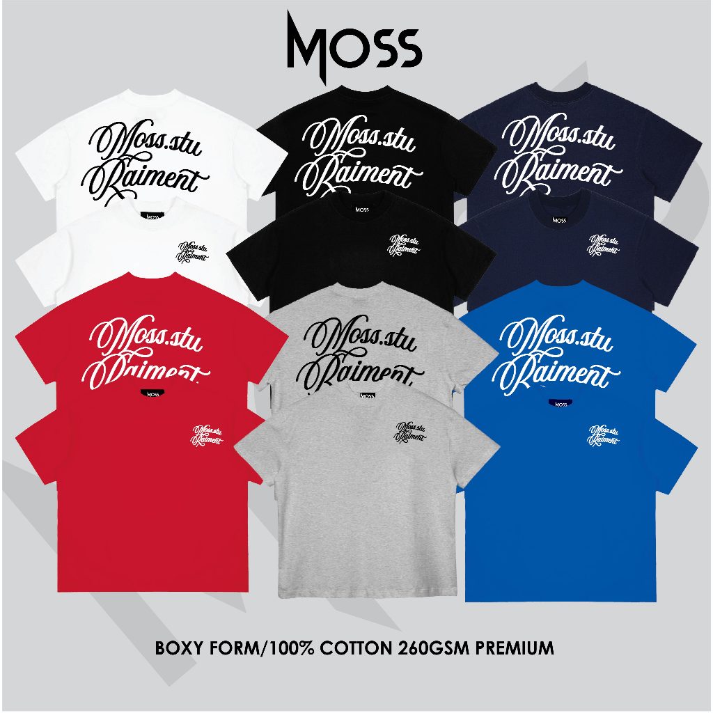 ÁO THUN BOXY 260GSM - "MOSS RAIMENT IN LOGO ·" -  BOXY FORM - CHẤT COTTON 100% 260GSM PREMIUM MOSS.STU