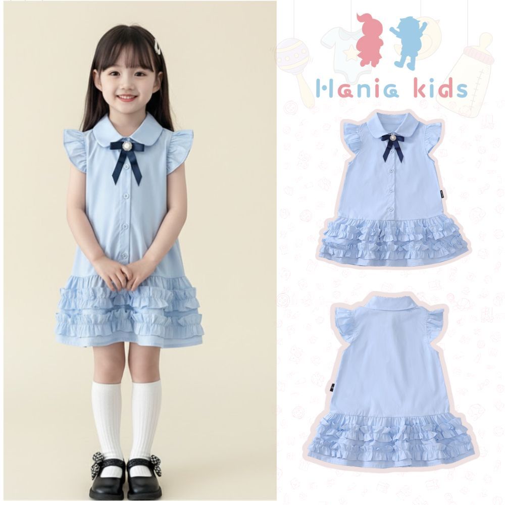 BST Váy Mùa Hè 2026 Cho Bé Gái, Váy Có Cổ Cho Bé Gái Họa Tiết Dễ Thương Chất Liệu Cotton
