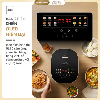 Nồi Cơm Điện Cao Tần OLIVO RC800IH 1.5L – Lòng Inox 316L, OLED Tiếng Việt, 14 Chế Độ, BH 24 Tháng
