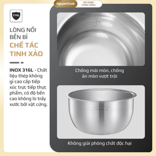 Nồi Cơm Điện Cao Tần OLIVO RC800IH 1.5L – Lòng Inox 316L, OLED Tiếng Việt, 14 Chế Độ, BH 24 Tháng