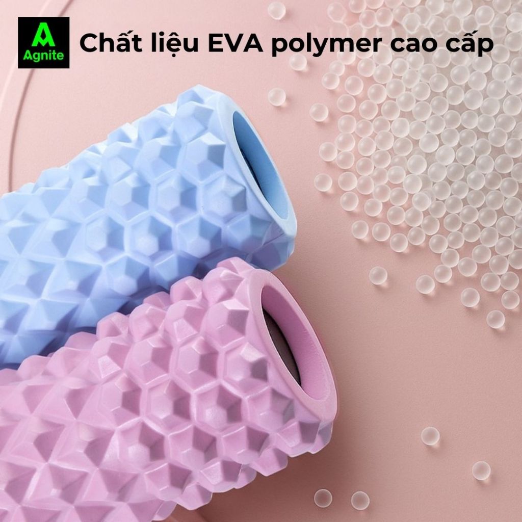 Con Lăn Massage giãn cơ Yoga Foam Roller phục hồi sau tập gym giúp thon gọn, săn chắc cơ bắp AGNITE