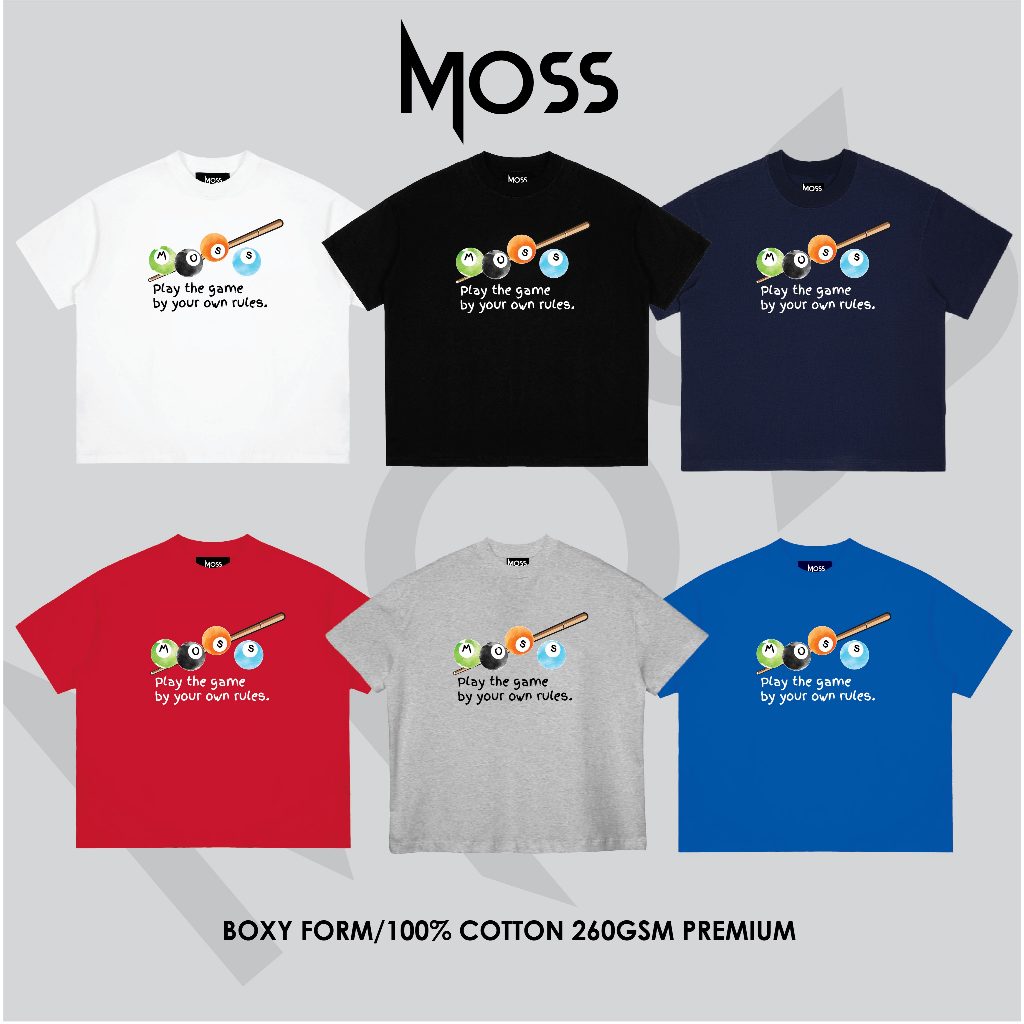 ÁO THUN BOXY 260GSM - " BILLIARD " -  BOXY FORM - CHẤT COTTON 100% 260GSM PREMIUM MOSS.STU