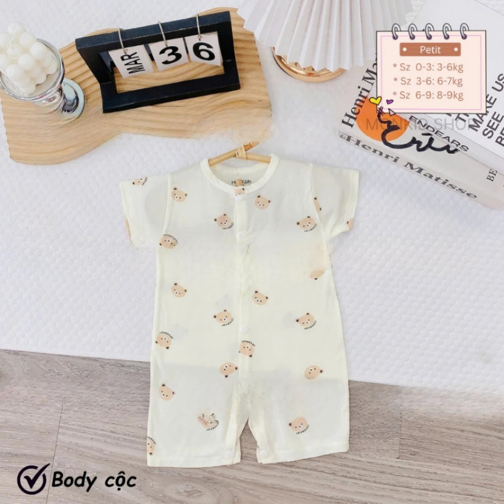 [Peinn] [Body đùi] Combo 3-Combo 5 Body đùi chất PETIT siêu mềm, mát cho bé sơ sinh size 0-9 tháng