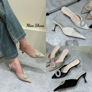 Dép Sục Nhọn Tag Tròn Miao Hàng Nhập QC Fullbox Mieo Shoes D3090 D3091 D3092