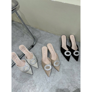 Dép Sục Nhọn Tag Tròn Miao Hàng Nhập QC Fullbox Mieo Shoes D3090 D3091 D3092