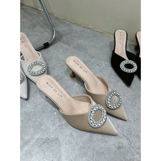 Dép Sục Nhọn Tag Tròn Miao Hàng Nhập QC Fullbox Mieo Shoes D3090 D3091 D3092