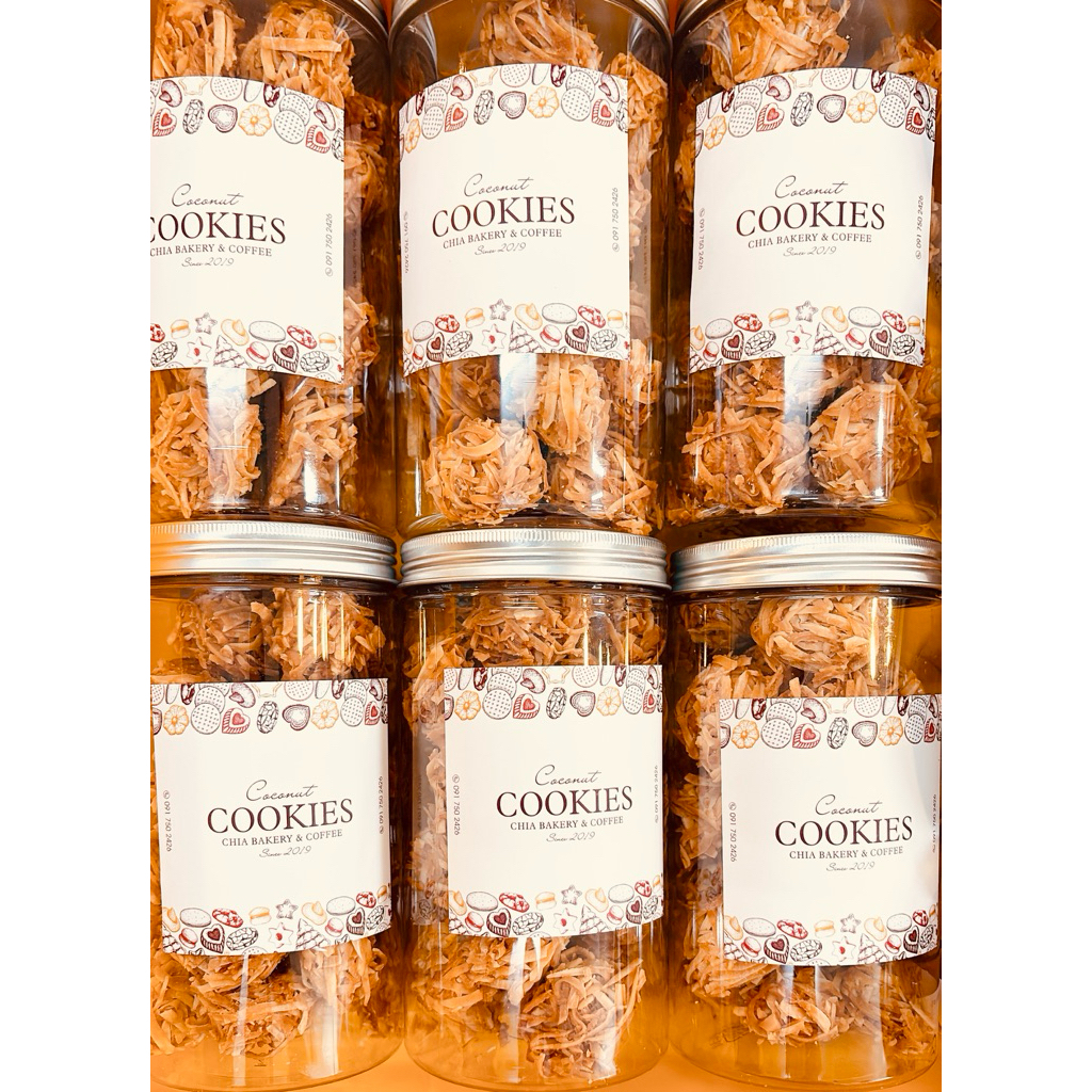 Bánh dừa nướng- cookies dừa 220g - dừa đóng túi riêng từng viên.