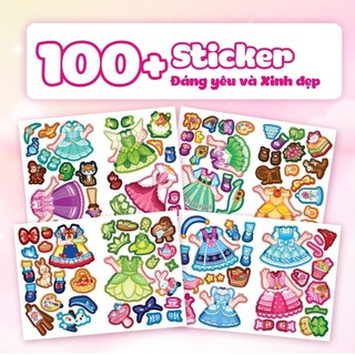 Combo 5 Cuốn Chibi Fashion (500+ stickers dễ thương) - Sách bóc dán sticker cho bé gái