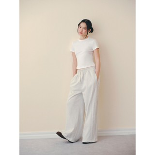 Quần thun OLV ống rộng lưng chun năng động Gray Wide Leg Drawstring Pants phù hợp đi chơi