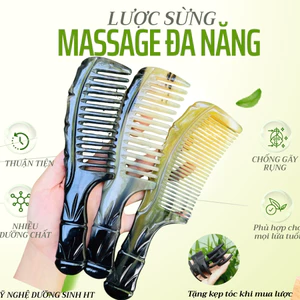 Lược sừng thân trúc chải tóc gỡ rối giúp tóc suôn mượt , chắc khỏe -MỸ NGHỆ DƯỠNG SINH HT