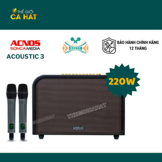 [Tặng dây Optical kết nối TV] ACOUSTIC 3 COMPACT - Dàn âm thanh Karaoke di động ACNOS Soncamedia