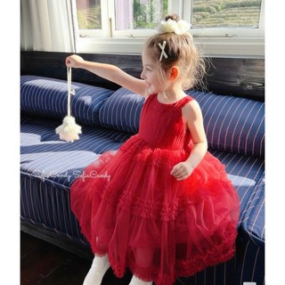 [B&G] Đầm váy công chúa cổ yếm phối tầng dễ thương cho bé gái từ 8-40kg(1-10 tuổi)