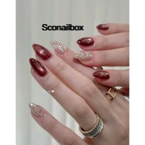 S11 HOT NAIL BOX MẮT MÈO ĐỎ TẾT MIX NHŨ FORM NGẮN DỄ XÀI