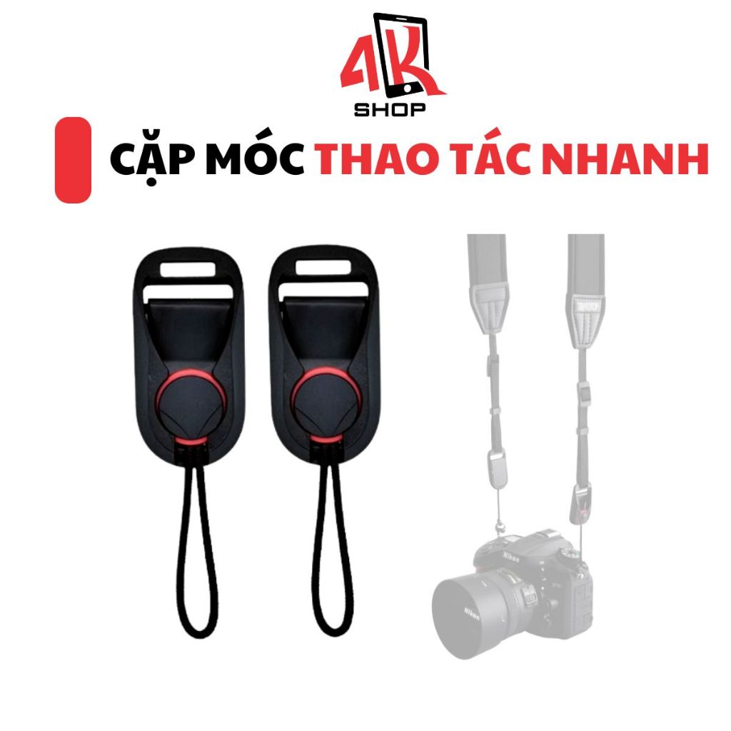 Cặp móc thao tác nhanh cho máy ảnh giúp gắn dây đeo dễ dàng