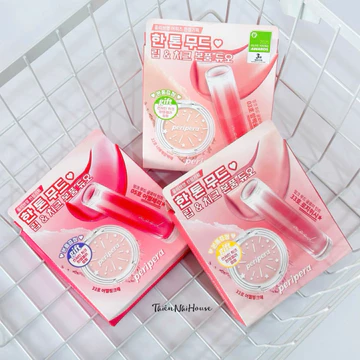 Set Son + Phấn Má Peripera Ink Mood Glowy Tin