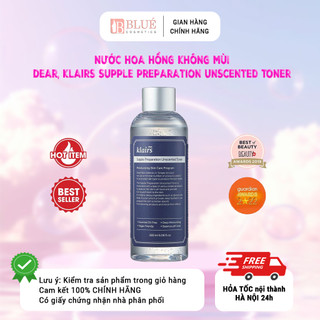 Nước hoa hồng không mùi Dear, Klairs Supple Preparation Unscented Toner