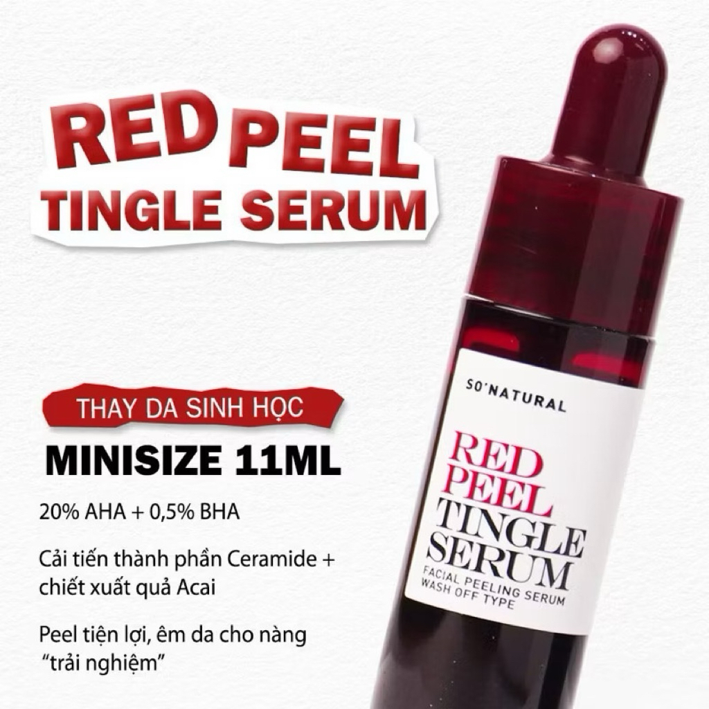 Tinh Chất Red Peel So Natural - Peel Da Lành Tính, Tẩy Tế Bào Chết và Sáng Da