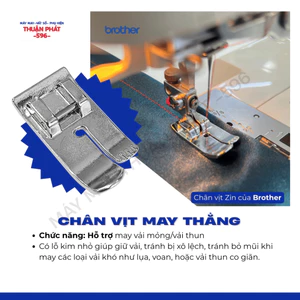 CHÂN VỊT MAY VẢI MỎNG ZIN THEO MÁY BROTHER
