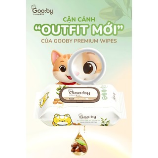 [Bán Thùng] Thùng Khăn Ướt Gooby Premium 10 Gói 100 Tờ Với Tinh Dầu JoJoBa Không Cồn Không Hoá Chất