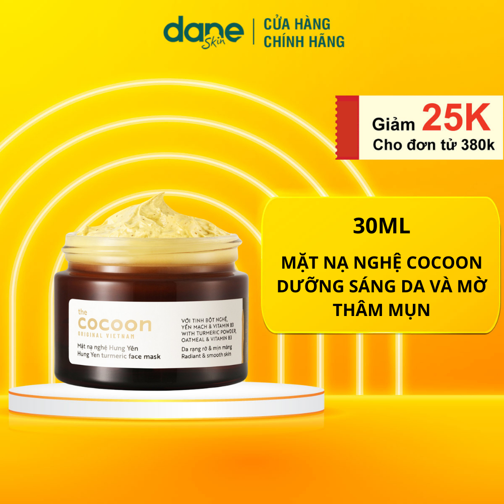 Mặt nạ nghệ Hưng Yên Cocoon 30ml - Giúp da đều màu, giảm thâm thuần chay