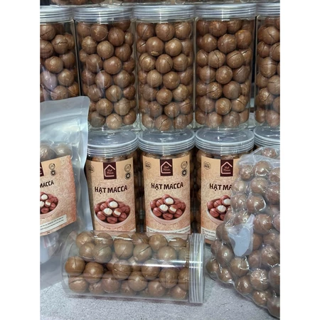 500g Hạt Macca Đắk Lắk Chính Gốc Sấy Nứt Size 24-27mm, Hạt To Đều Không Hôi Dầu - Hạt House