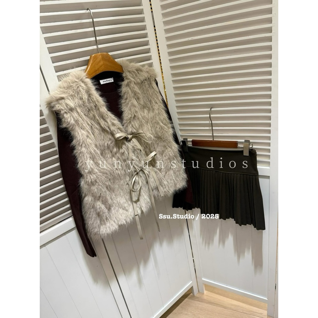 Ssu.Studio//  ÁO GILE LÔNG THẮT NƠ HÀNG QCL1