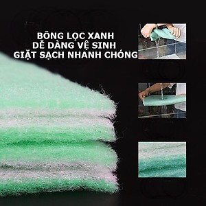 Bông Lọc 2 Lớp Trắng Xanh - Dài 1m2 - Lọc Cặn Thô Hiệu Quả Cho Bể Cá Cảnh